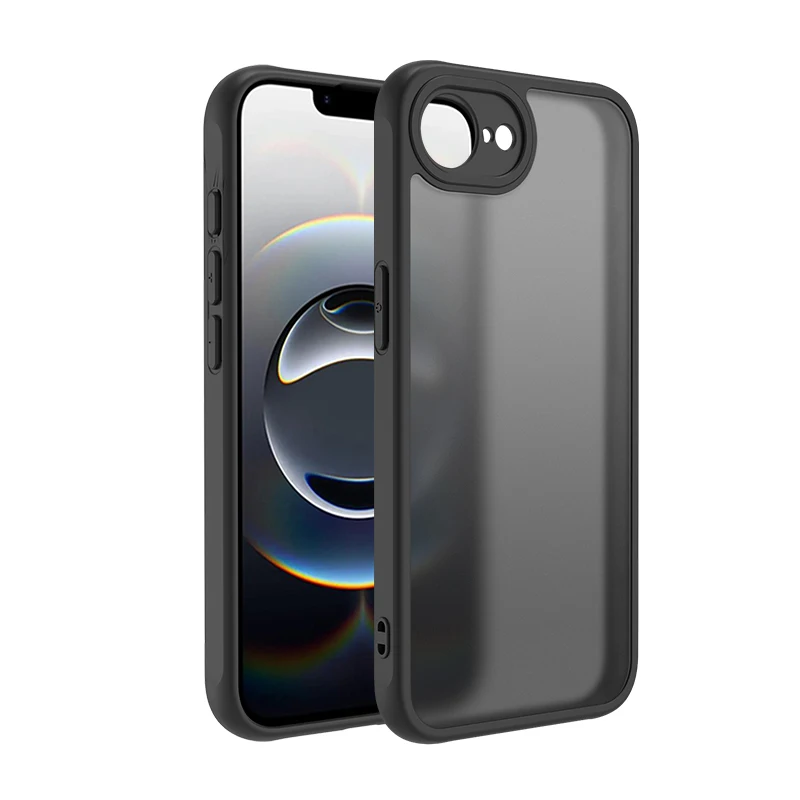 

Luxury Translucent Armor Phone Case For iPhone 11 12 13 14 15 16 Pro Max Plus 16E Matte Shockproof Hard Soft TPU+PC Back Cover