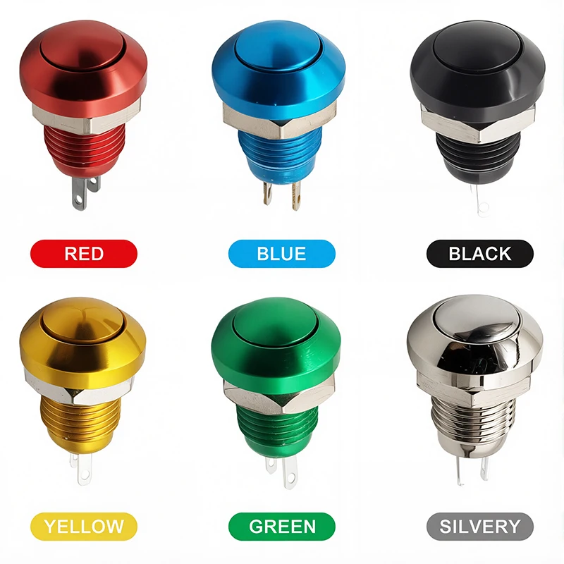 5/20/100PCS 8mm Waterproof Momentary Metal Doorbell Push Button Switch Auto Engine Auto Start Starter