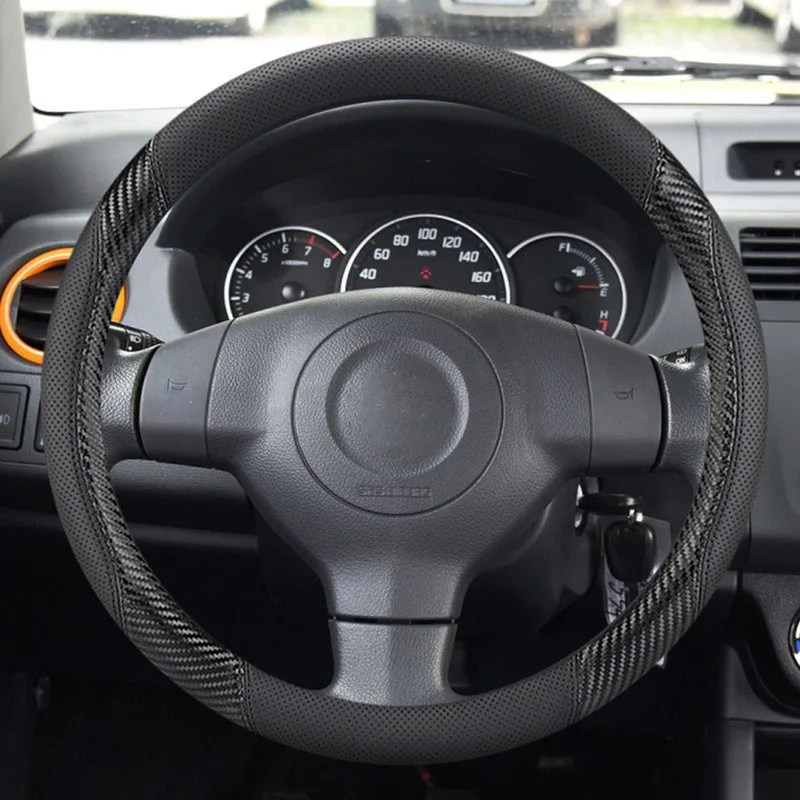 O Shape Steering Wheel Cover For Suzuki Swift Alto Lapin scross Vitara Kizashi Solio Splash SX4 Breathable Anti Slip Accessories