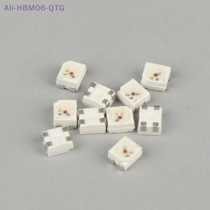 [New] 10pcs LYE6SF Patch 3528 Four Legs 3 Positive 1 Negative Common Negative Yellow Light Automotive LED Lamp Beads SMD4