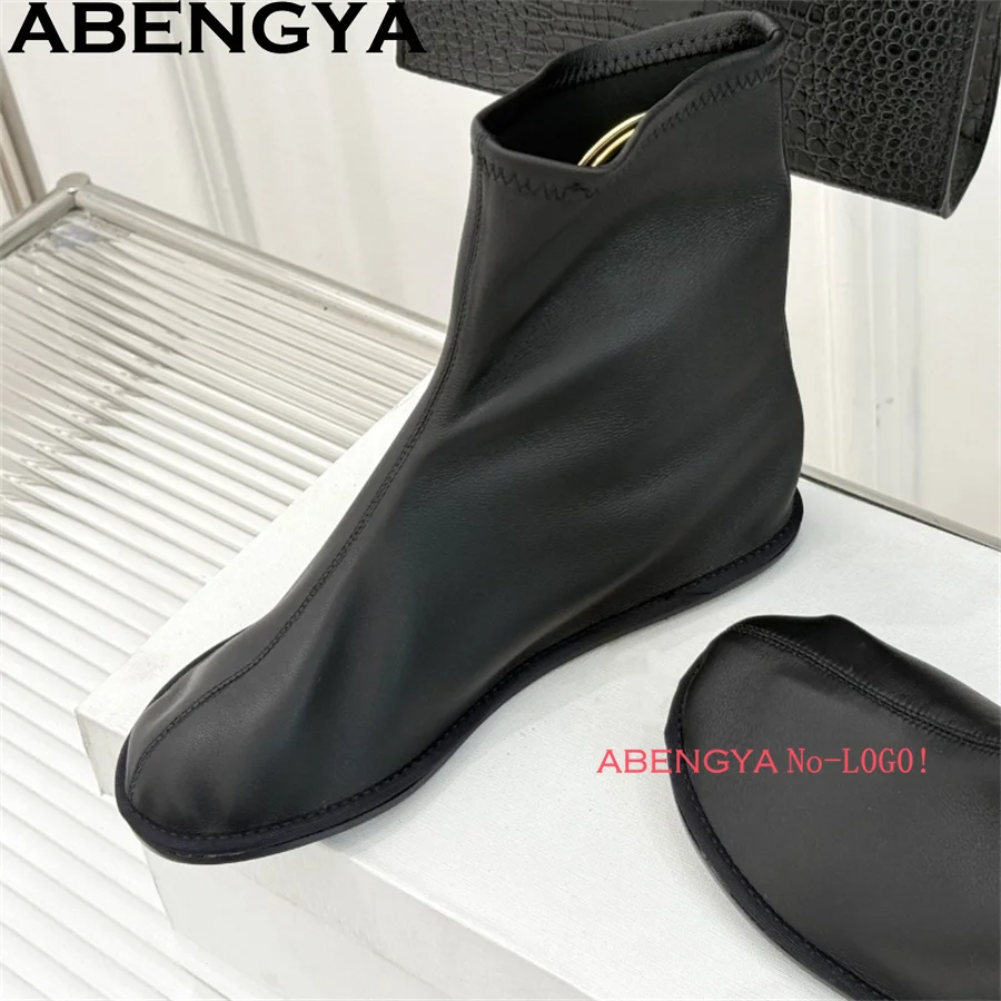 

Ботинки в стиле панк из натуральной замши с круглым носком, ботинки в стиле вестерн на плоской подошве, женские ботильоны на низком каблуке, женские зимние тонкие ботинки челси, женские