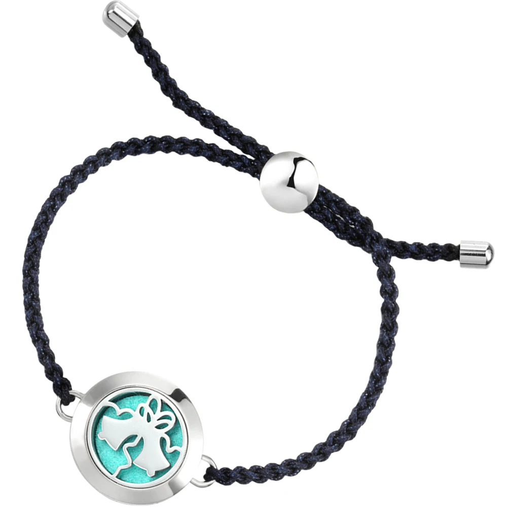 

Essential Oil Diffuser Bracelet Adjustable Braided Wrist Jewelry Black Photo Box Aromatherapy Locket Personal Care Accessories