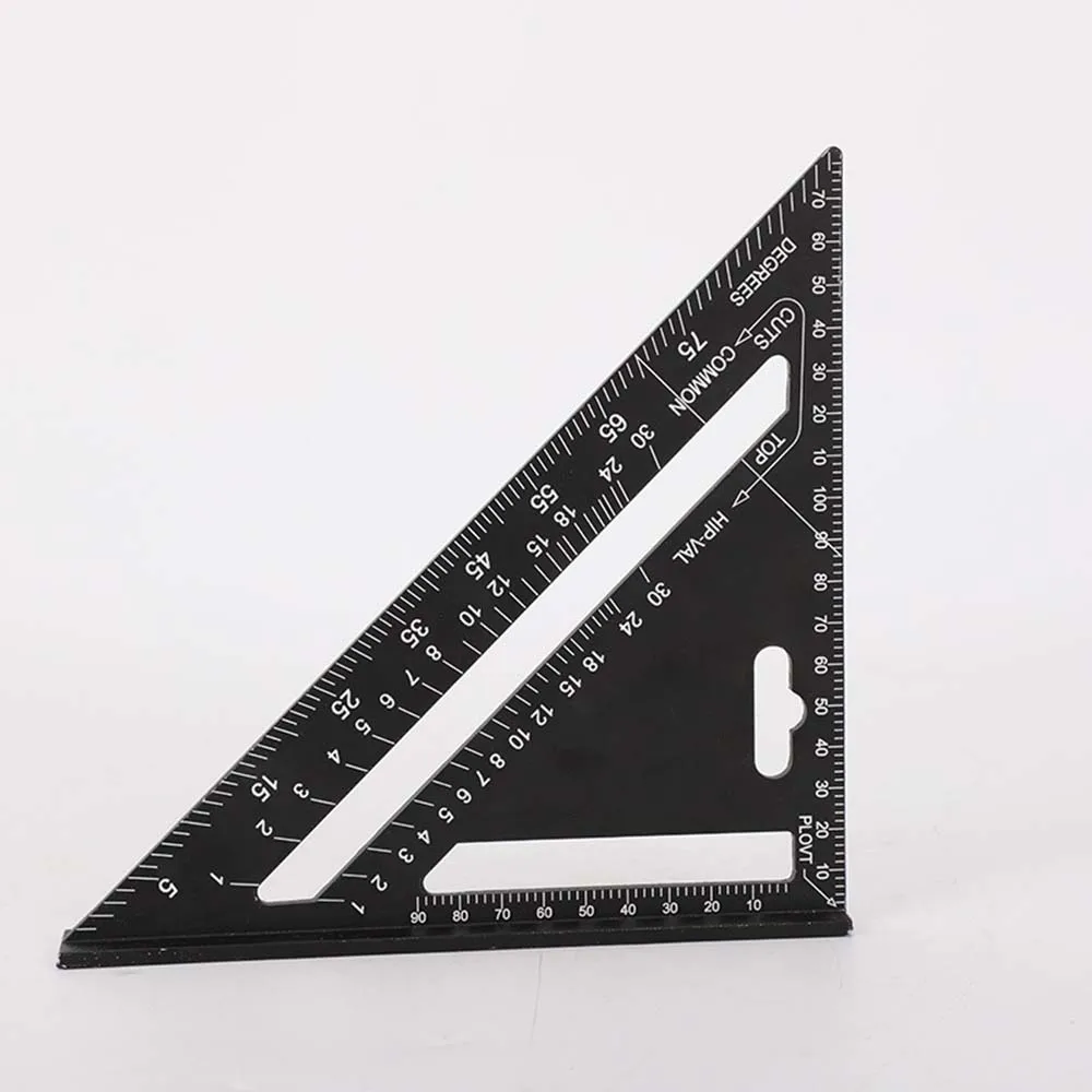 Triangle Rule 90 Degree Thickening Angle Rule Aluminum Alloy Carpenter Measurement Square Ruler Layout Tool Woodworking Tools