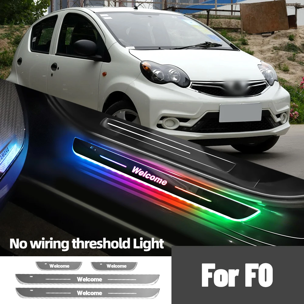 

For BYD F0 2008-2018 2013 2014 2015 2016 2017 Car Door Sill Light Customized Logo LED Welcome Threshold Pedal Lamp Accessories