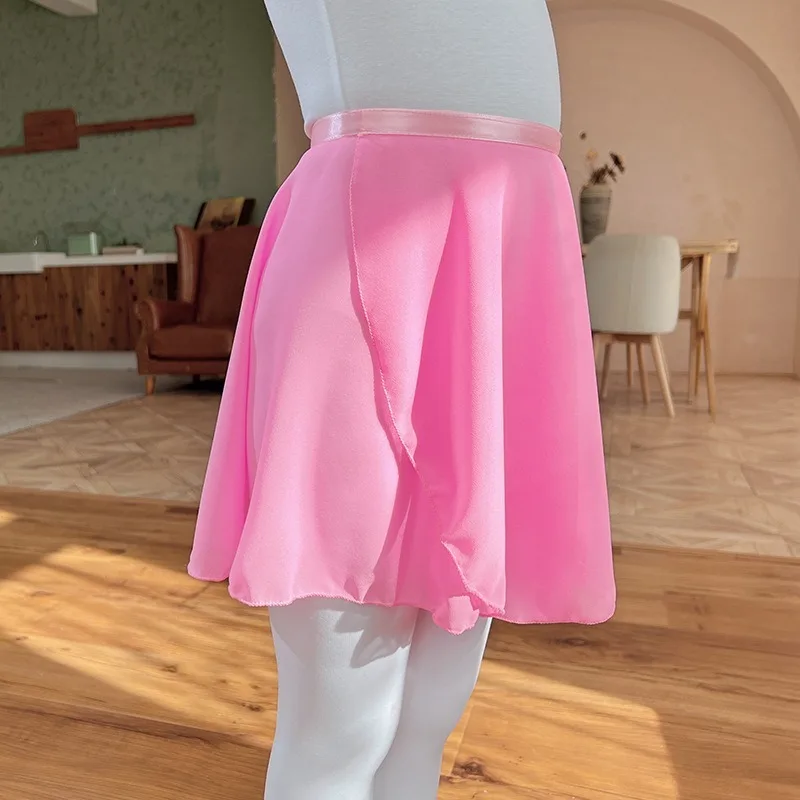 

Kids Ballet Chiffon Waist Tie Dance Skirt Toddler Costume for Daily Practice Exam Rehearsal Stage Gymnastics Performance Outfit