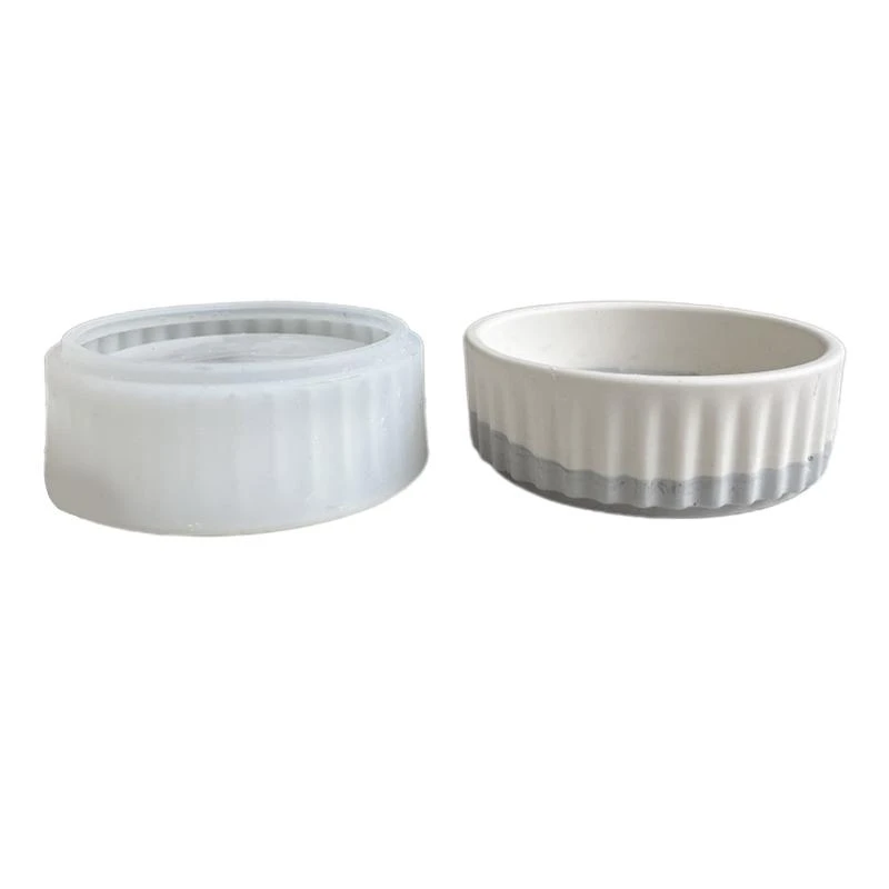 Crystal Epoxy Mold Stripe Flower Pot Mold Holder Pen Holder Mold Jewelry Q6RB