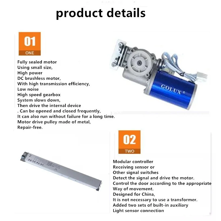 High-quality sliding glass door automatic   system with sensor