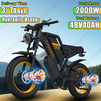 E-bike 2000W Motor 48V40AH Dual Battery Hydraulic Brake Electric Bike 20*4.0 Inch All-Terrain Fat Tire Mountain Electric Bicycle