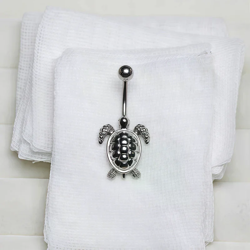 Retro Sea Turtles Belly Button Nail Rings Stainless Steel Anti Allergy For Women Belly Piercing Jewelry Gift view 2
