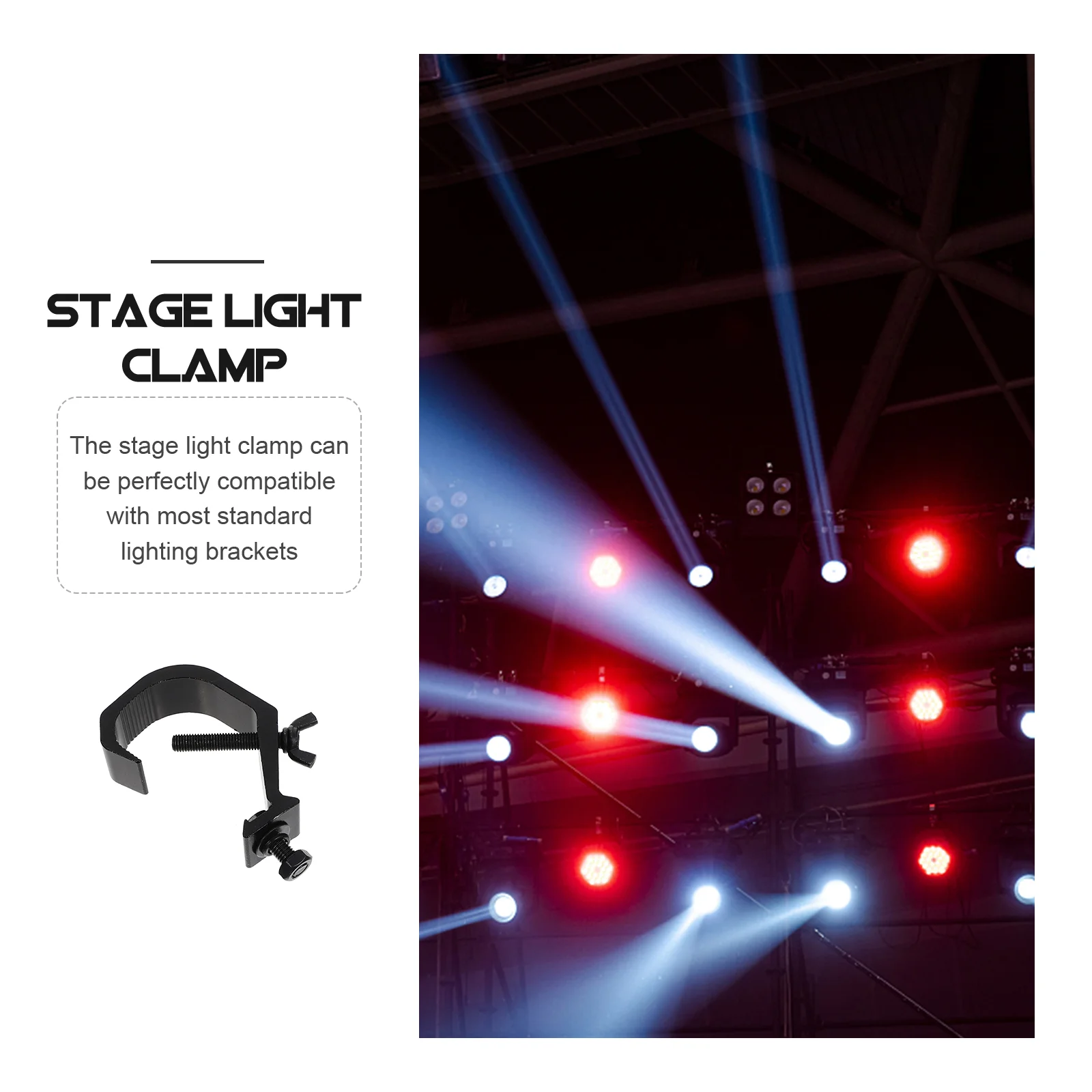 5 Pcs Stage Lighting Hook Stand Moving Head Clamp Mount Hooks Fixture Metal Truss Clamps Spotlight