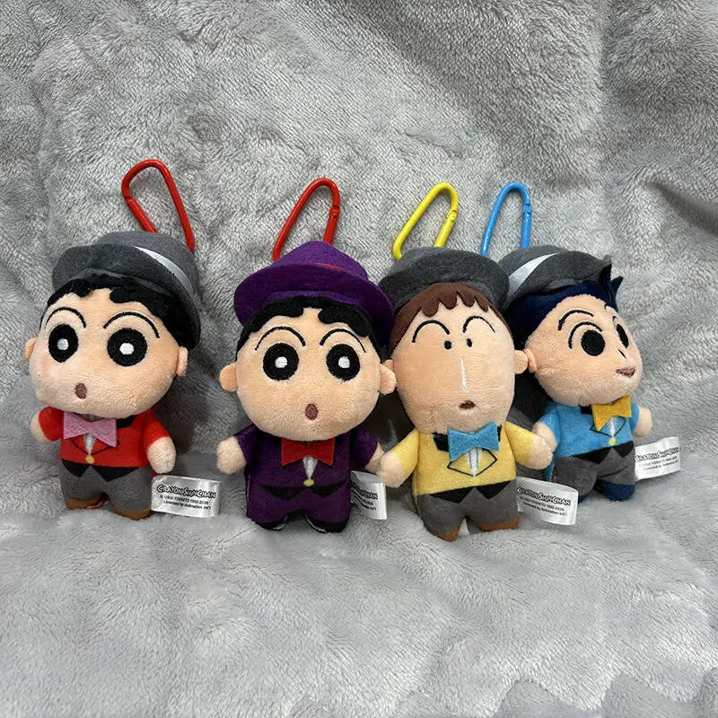 Crayon Shin Chan Cute Plush Pendant Creative Fluffy Doll Keychain Adorable Stuffed Ornament Bag Charm Decor Birthday Gift