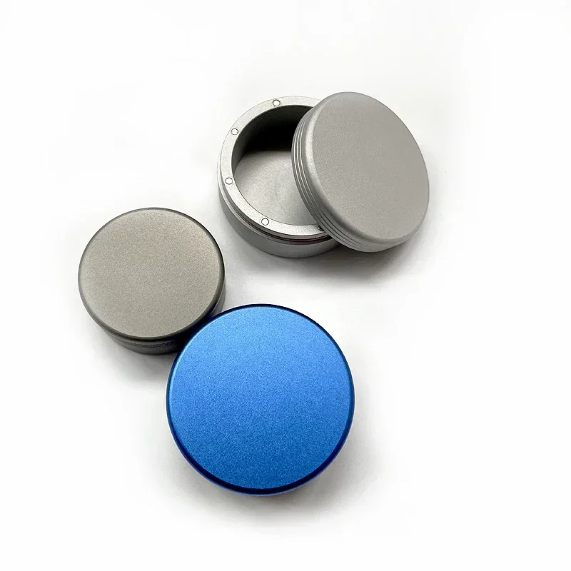 Titanium aluminum alloy EDC portable waterproof storage box  waterproof container health pill bottle