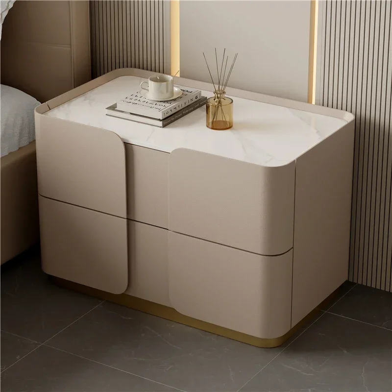 Practical Stable Durable Polished Bedside Table Industrial Decorative Minimalist Narrow Bedside Table Nachtkastje Home Furniture