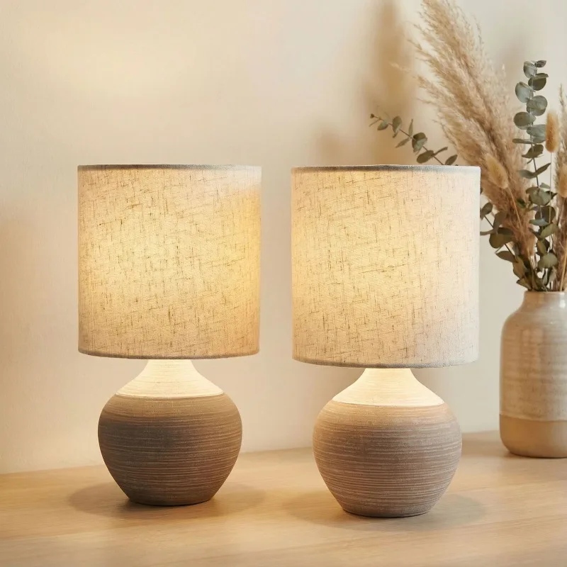 Retro Color Collision LED Floor Lamps Texture Design Ceramic Standing Light Bedroom Nightstand Atmosphere Home Decor Table Lamp