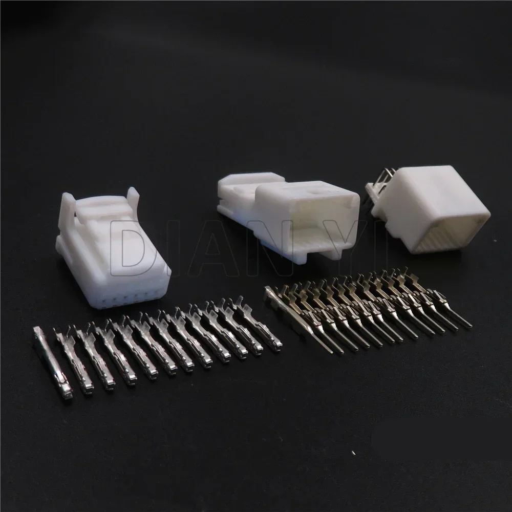 1 Set 12 Way Car Navigation Audio Unsealed Socket With Terminal Auto Wire PCB Plug AC Assembly 1318774-1 1318772-1 1473407-1
