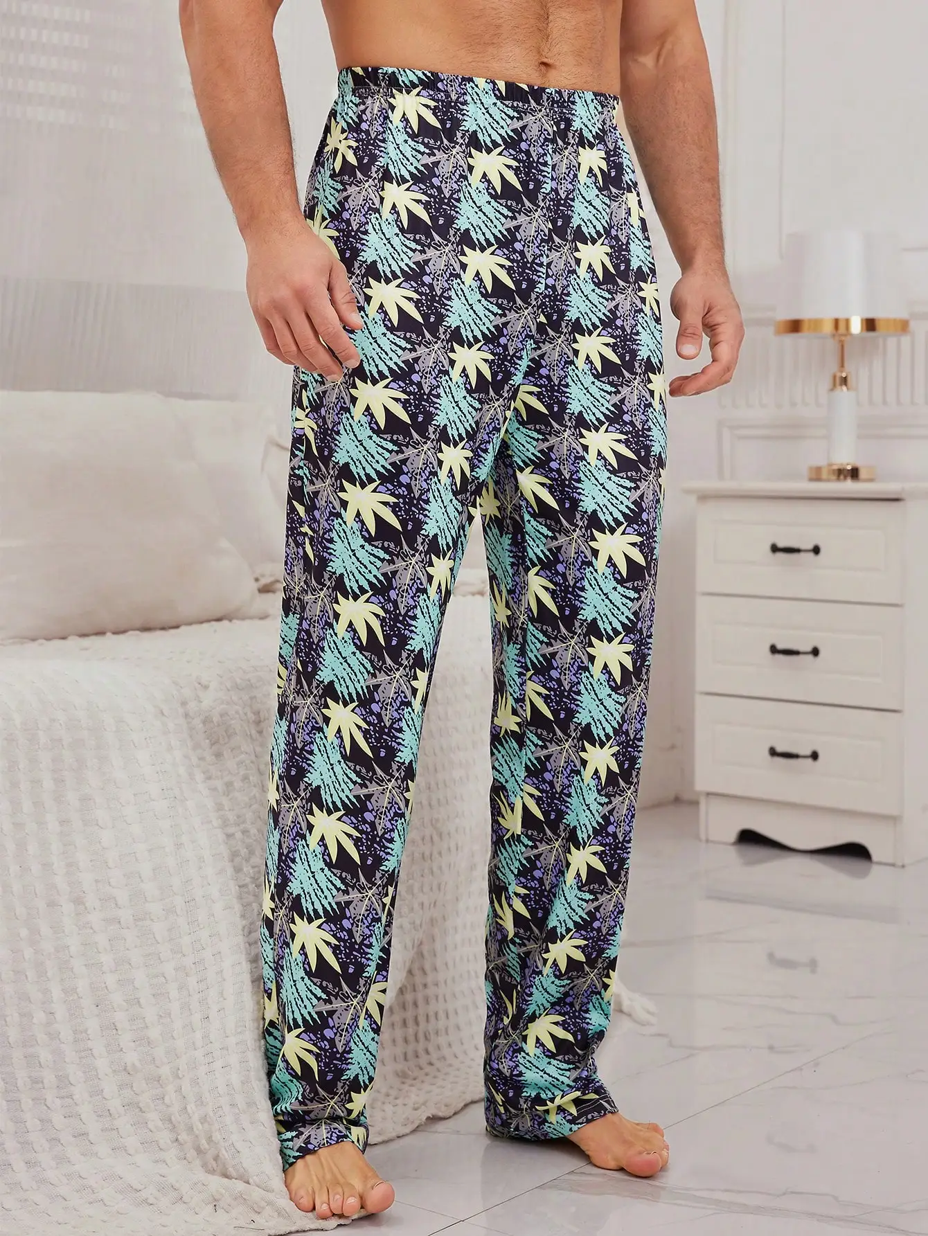 بنطال نوم رجالي عبر الحدود على الطراز الأوروبي والأمريكي، فضفاض ومريح، مناسب للارتداء المنزلي. #4