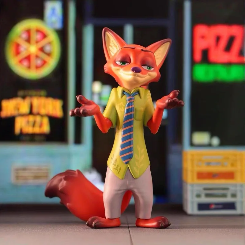 6pcs Disney Zootopia Judy Nick Cartoon Anime Figurines Cute Desktop Decorations Model Toy Gift for Birthday