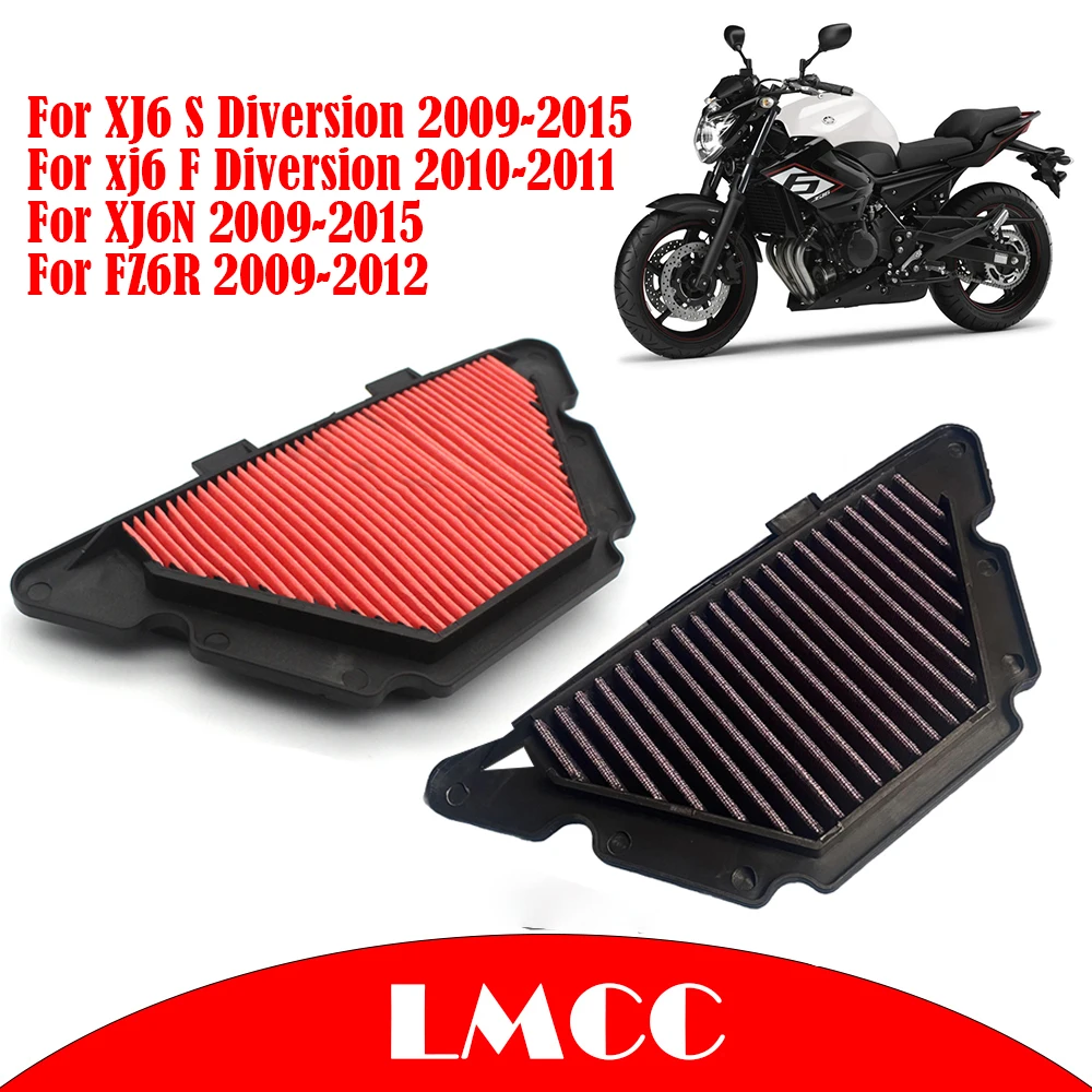 Elemento de filtro de entrada de ar mais limpo do filtro de ar da motocicleta para yamaha xj6 s/f desvio xj6n 2009-2015 fz6r 2009-2012 20s144510100