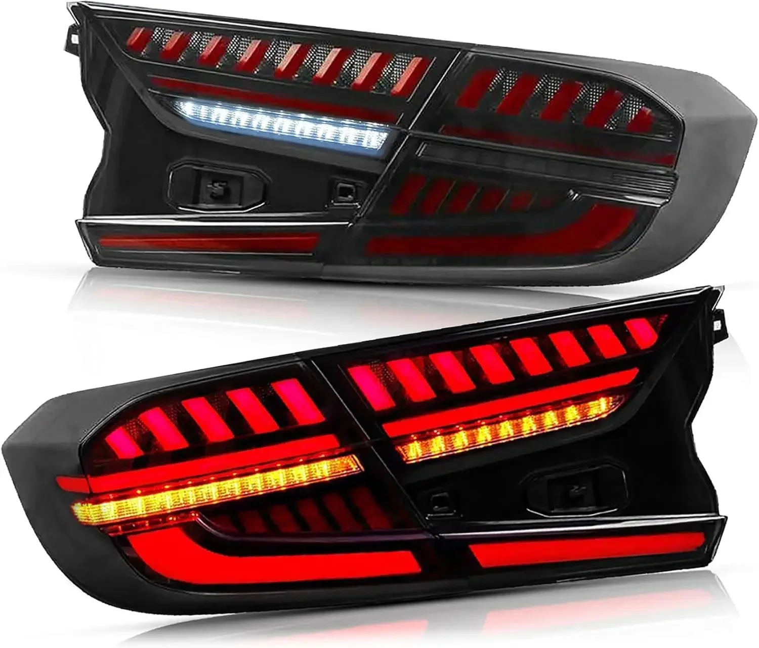 Led Tail Lights Compatible with Honda Accord 10th Gen 2018-2022 Rear Lamps w/Scanning Dynamic Animation Breathing DRL, w/S