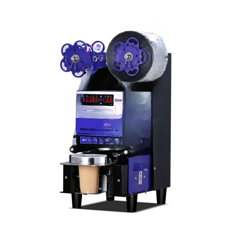 Milk tea shop equipment, paper cup plastic cup, dual-purpose intelligent automatic cup sealing machine