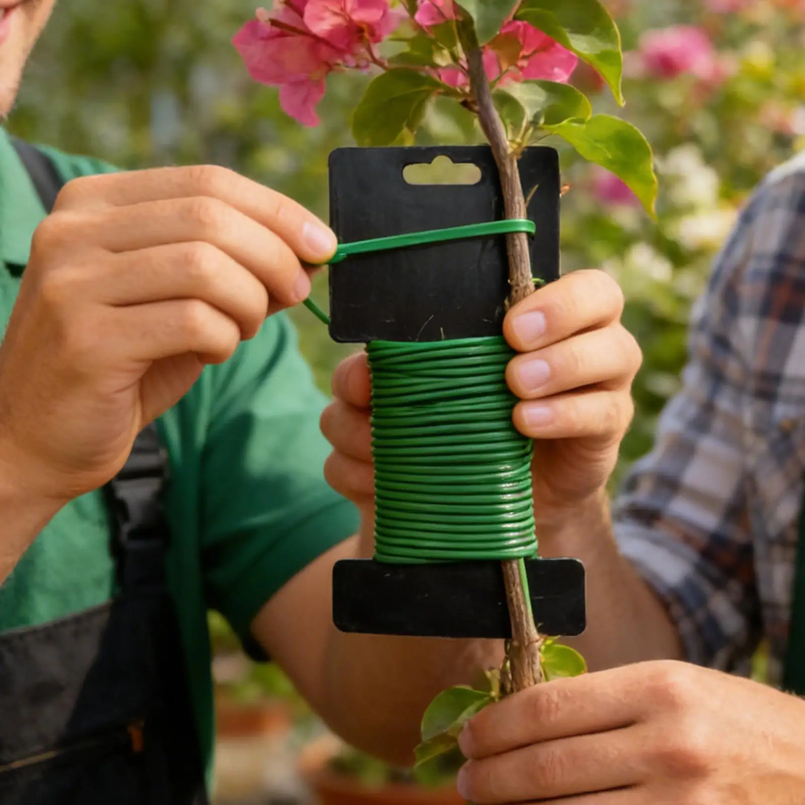 Garden Ties 10m Weather-Resistant Flexible Reusable Outdoor Climbing Plant Twist Ties for Orchids Vegetable Trellis Support