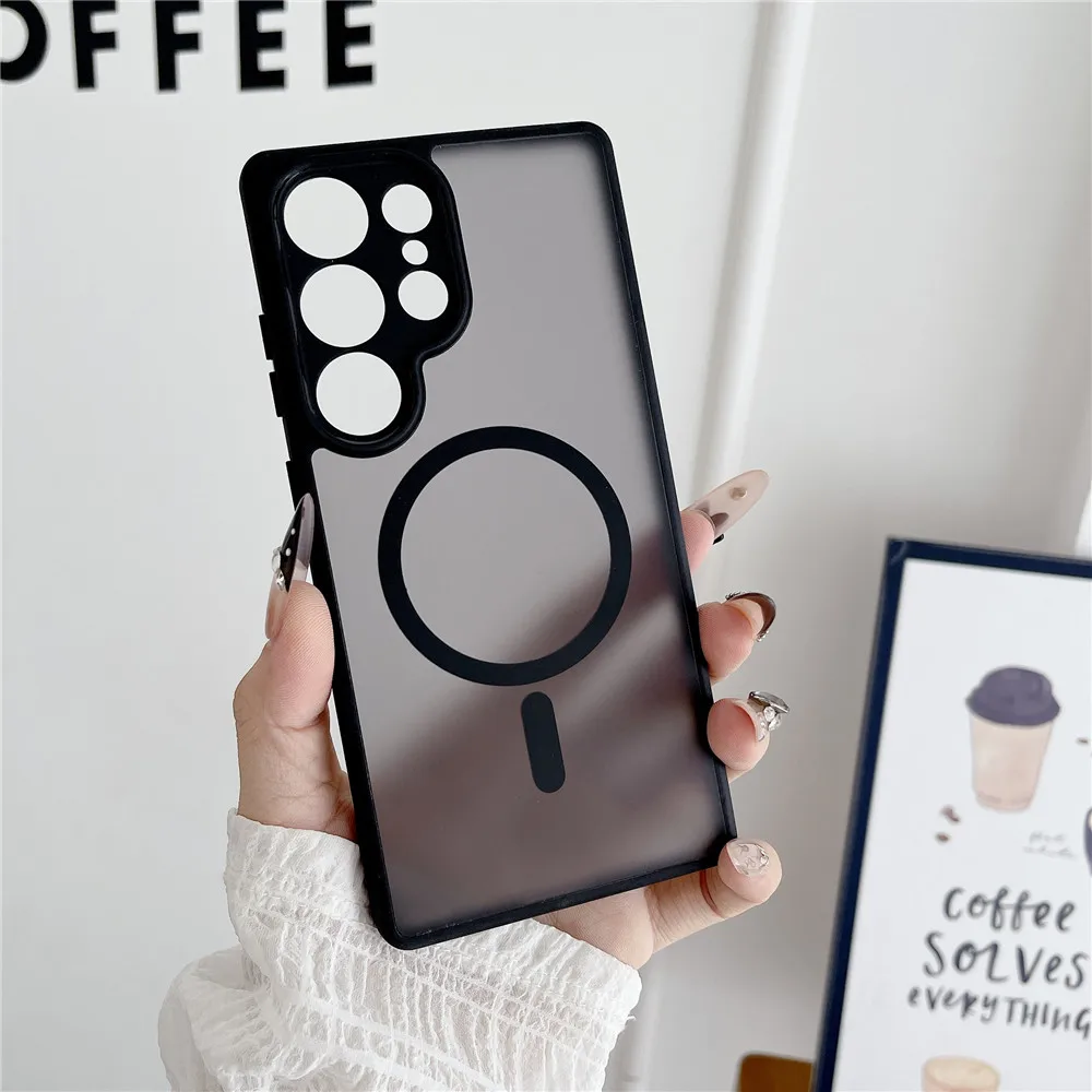 Magnetic Phone Case For Samsung S26 S25 S24 S23 S22 Ultra Plus S25Edge S25FE S24FE S23FE S21FE Acrylic Protect Shockproof Bumper