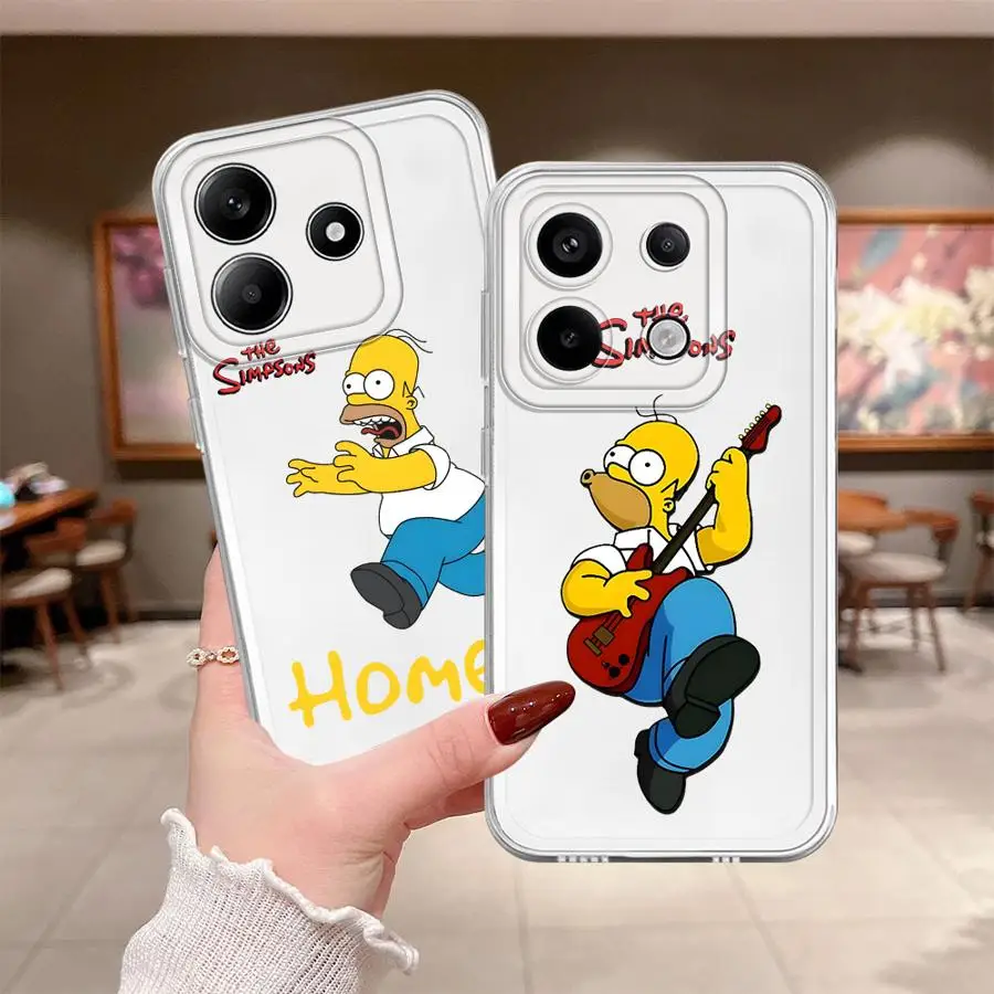 Case for Xiaomi Redmi Note 14 Pro Plus 12 11 Note 13 13C 11S A4 9 10 14C 12S 10S Soft Phone Cover The Simpsons Cartoon Homer