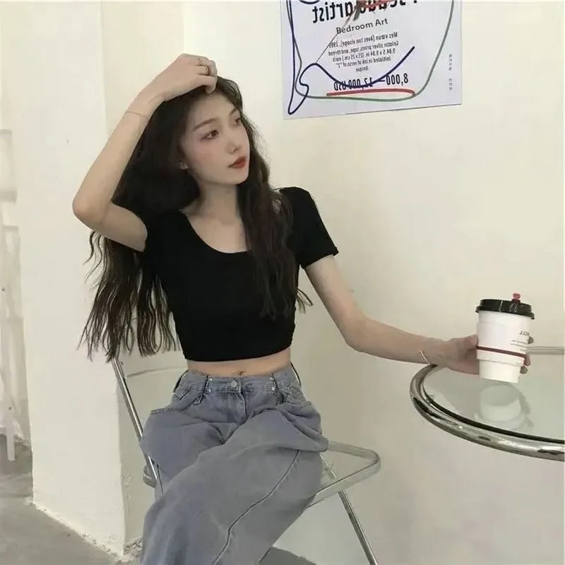 

Женская футболка Ele ort Sve, лето 2023, полый дизайн Ba, модный повседневный топ для женщин, зимняя коллекция 2023,