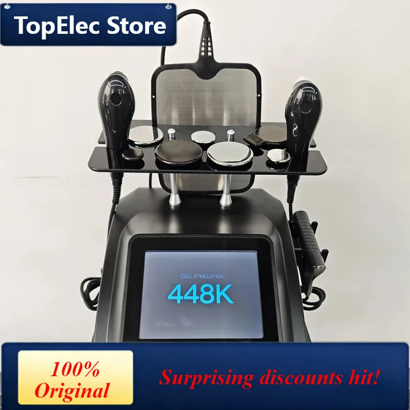 TopElec 2026 Unique 448khz Tecar Therapy Res and Cap Jmd for Sports Injuries Tecar Therapy Physio Machine
