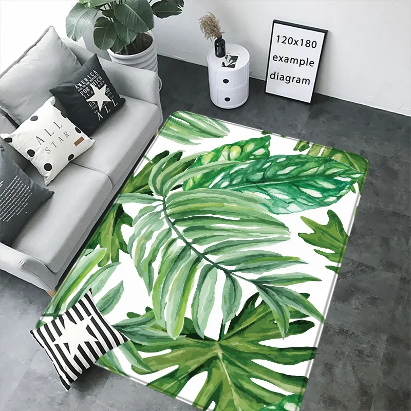 Kitchen Floor Mat Room Monstera Melt in Green Doormat Entrance to Home Decoration Accessories Bathroom Mats Rugs Design Carpet