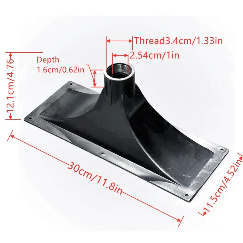 MW Audio Compressie Driver Rechthoekige Hoorn Vervanging 300x115mm Schroefdraad Mount Diepte 121mm voor Geluidssysteem