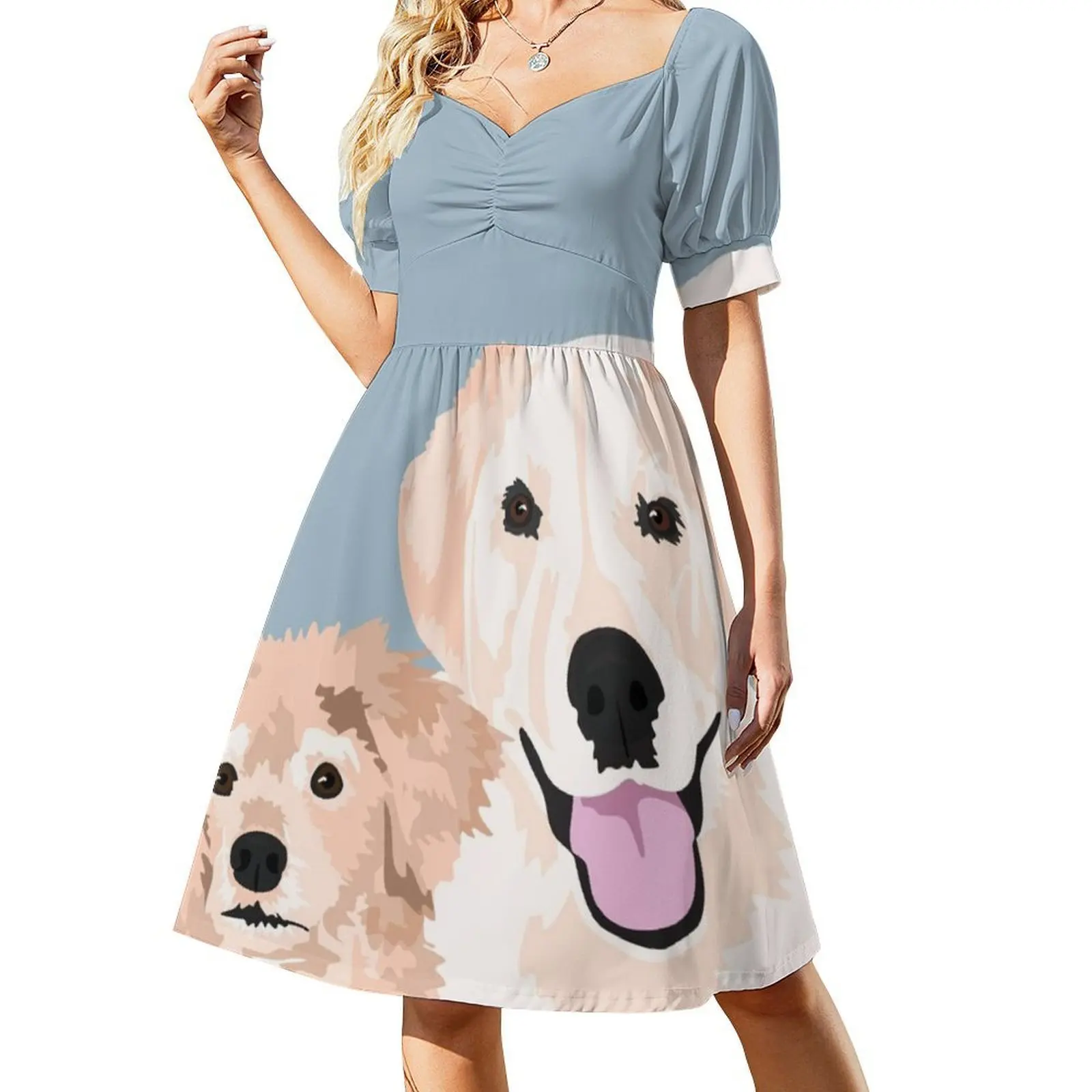 فستان كارمن آند شيلبي النسائي الهيب هوب ملابس الشارع مطبوع عليه رسومات جرافيك للحفلات والنوادي فستان لابرادور لمختبر الكلاب #2