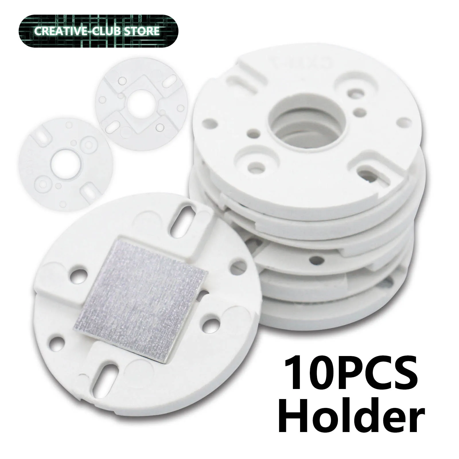 10pcs 13.5mm 13mm LED Bead PC COB Supporting Holder Beam 120 Degree Plastic Mounting Plate for Chip Bulbs Lighting Accessories