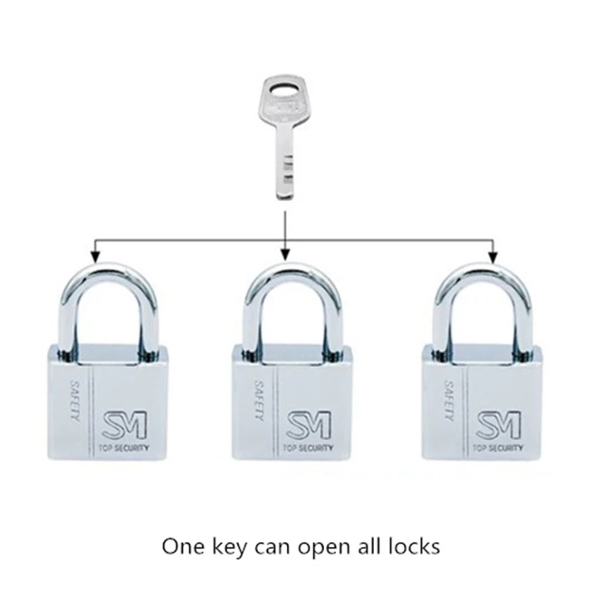 5PCS Universal Metal Heavy Duty Key Lock 30/40/50/60MM Weatherproof Security Padlock Outdoor Gym Safely Door Lock