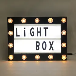 Duża tablica świetlna LED 12x8 cali z lampą 14 Marquee i 200 literami zapala się znak