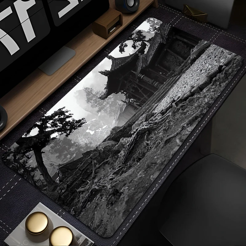 แผ่นรองเมาส์ B-black Myth Wukong แผ่นรองเมาส์ยาง อุปกรณ์เสริมสำหรับเล่นเกม พีซีเกมเมอร์ ตู้ แผ่นรองพื้นสำนักงาน โต๊ะคอมพิวเตอร์ แผ่นรองคีย์บอร์ด