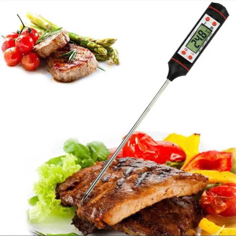 Professional Digital Kitchen Thermometer Barbecue Water Oil Cooking Meat Food Thermometers 304 Stainless Steel Probe Tools