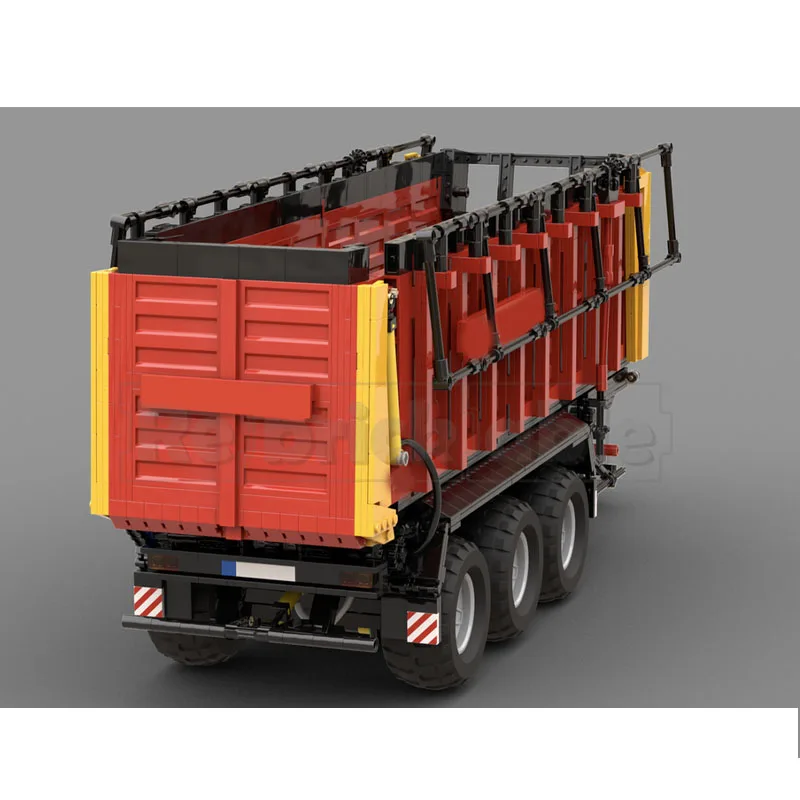 Building Block Model MOC-244428City Farm Agricultural Transport Three-Axle Trailer 2692Parts Birthday Holiday Christmas Toy Gift