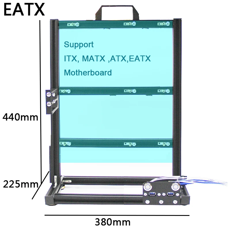 4GPU 2GPU 3GPU EATX ATX large motherboard chassis open rack desktop case multi-graphics card chassis cooling bracket