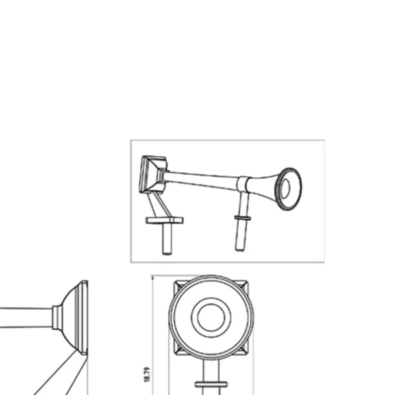 

LESU 1/14 DIY Fh16 Metal Trumpet Whistle Horn A for Tamiyaya RC Tractor Truck Remote Control Toys Model Th15102-SMT3