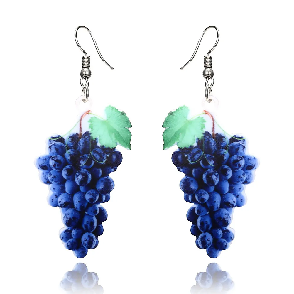 1Pair Cantaloupe Earrings Fashion Acrylic Ear Drop Ear Dangle Women Earbob Creative Green Blue Elegant Party Work Daily Jewelry