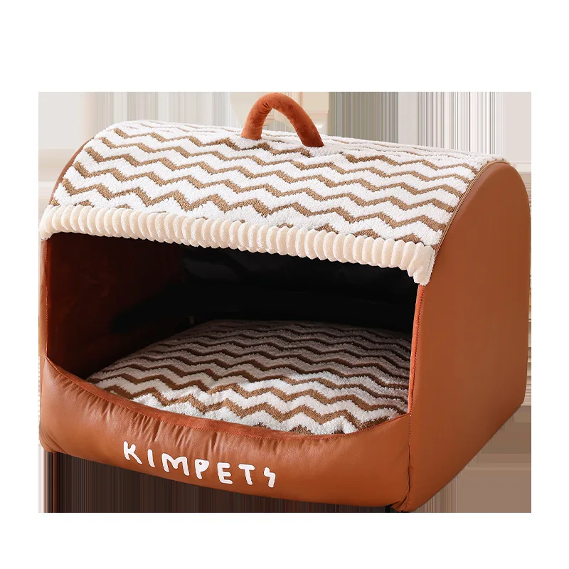 Cama para perros casa con cajón superior reforzado y funda lavable - imagen 5