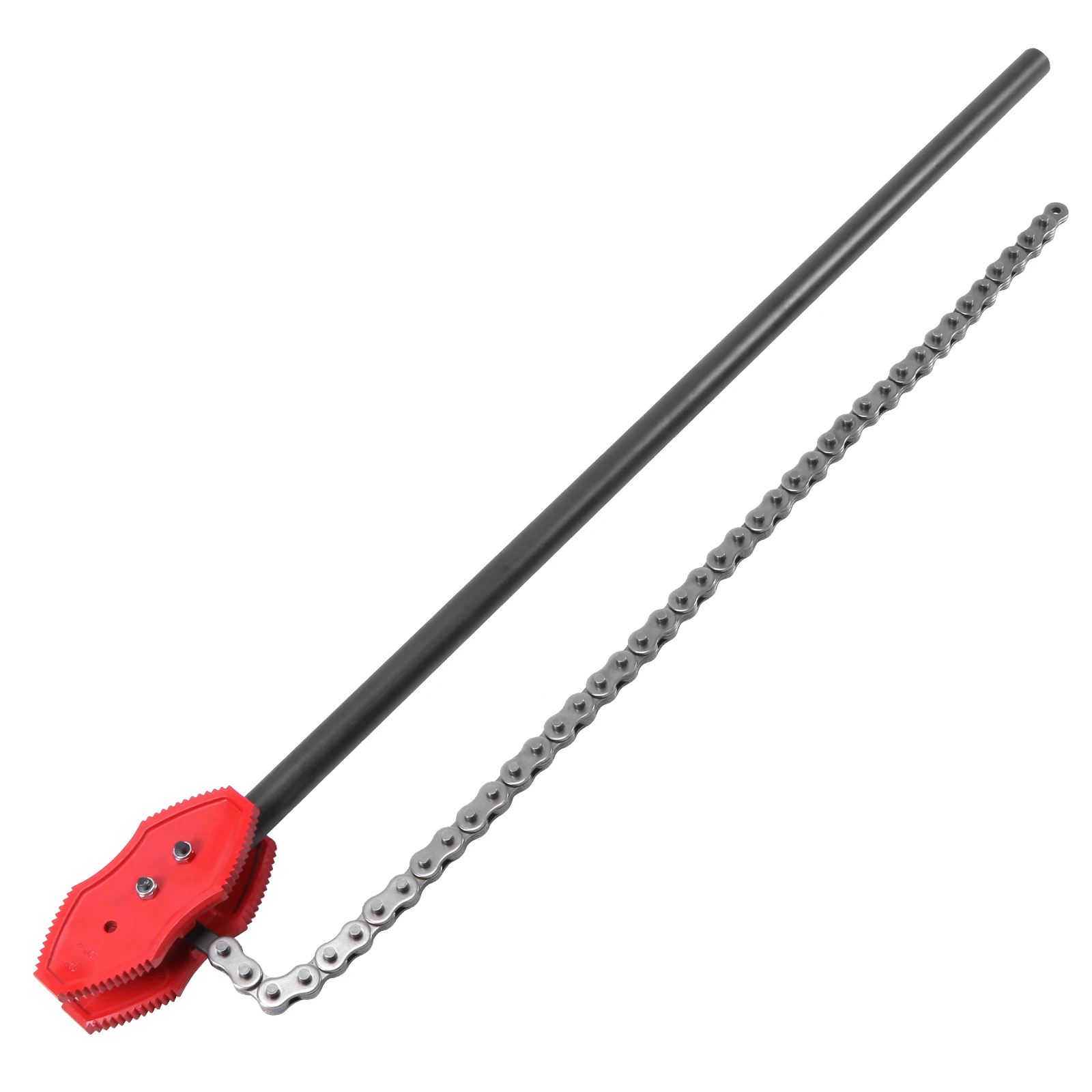 

64-дюймовый цепной трубный ключ с цепью длиной 56,7 дюйма, сверхмощный цепной инструмент для трубопроводов, для установки и ремонта труб диаметром 2-12 дюймов