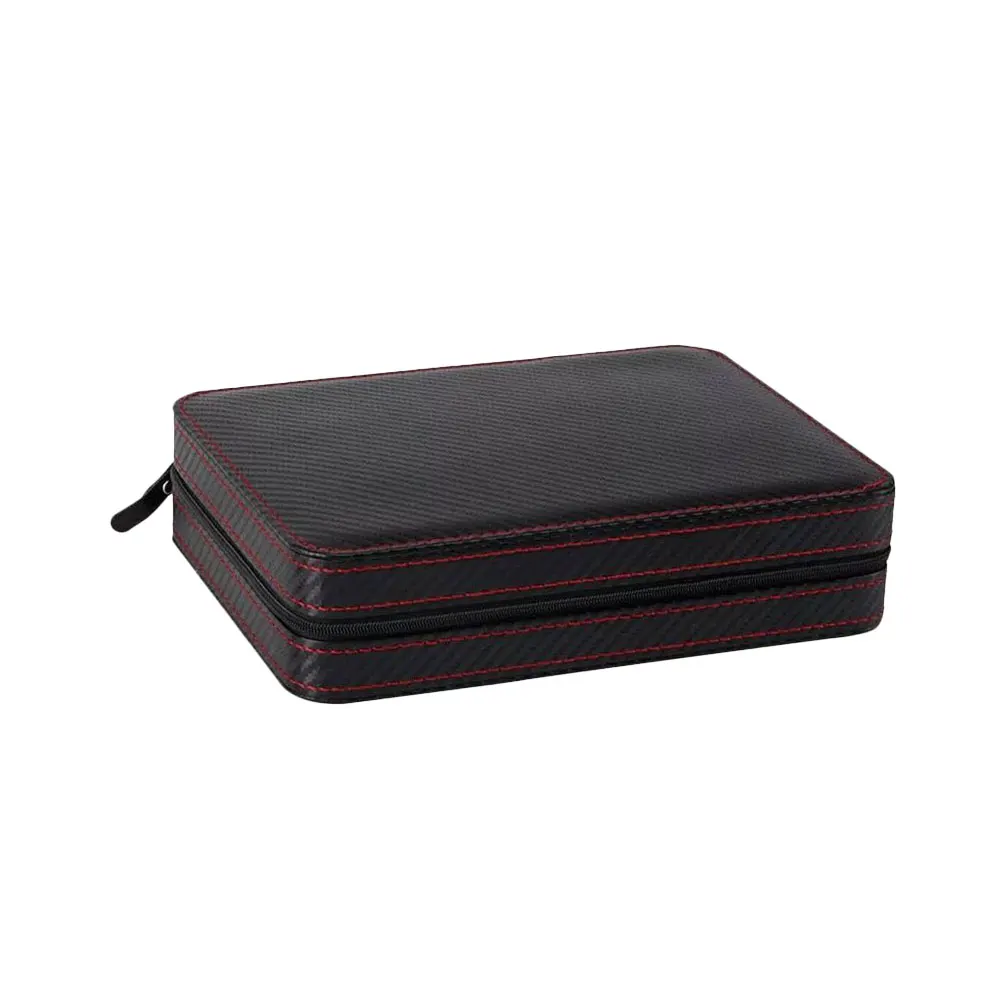 

1pc Watch Storage Bag 8 Slots Watch Storage Cases Portable Watch Storage Holder for Home Shop Black and Red