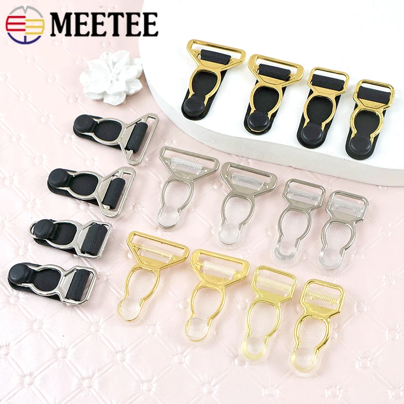 

50/100Pcs 10/12/15/18mm Metal Garter Suspender Strap Clip Bra Buckle Corset Underware Clasp Sock Adjust Hook Sewing Accessories