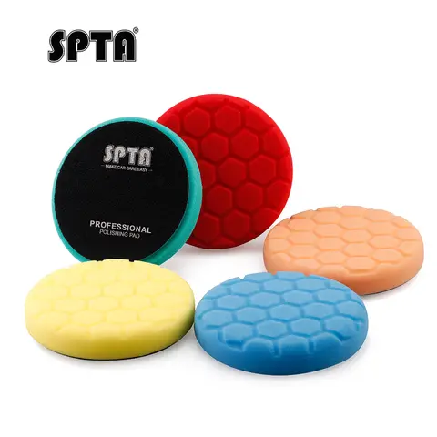 SPTA 3"/5"/6"/7"Car Spong Buffing Polishing Pads Car Polish Pad with Honeycomb Pattern For Car Compounding,Polishing & Waxing
