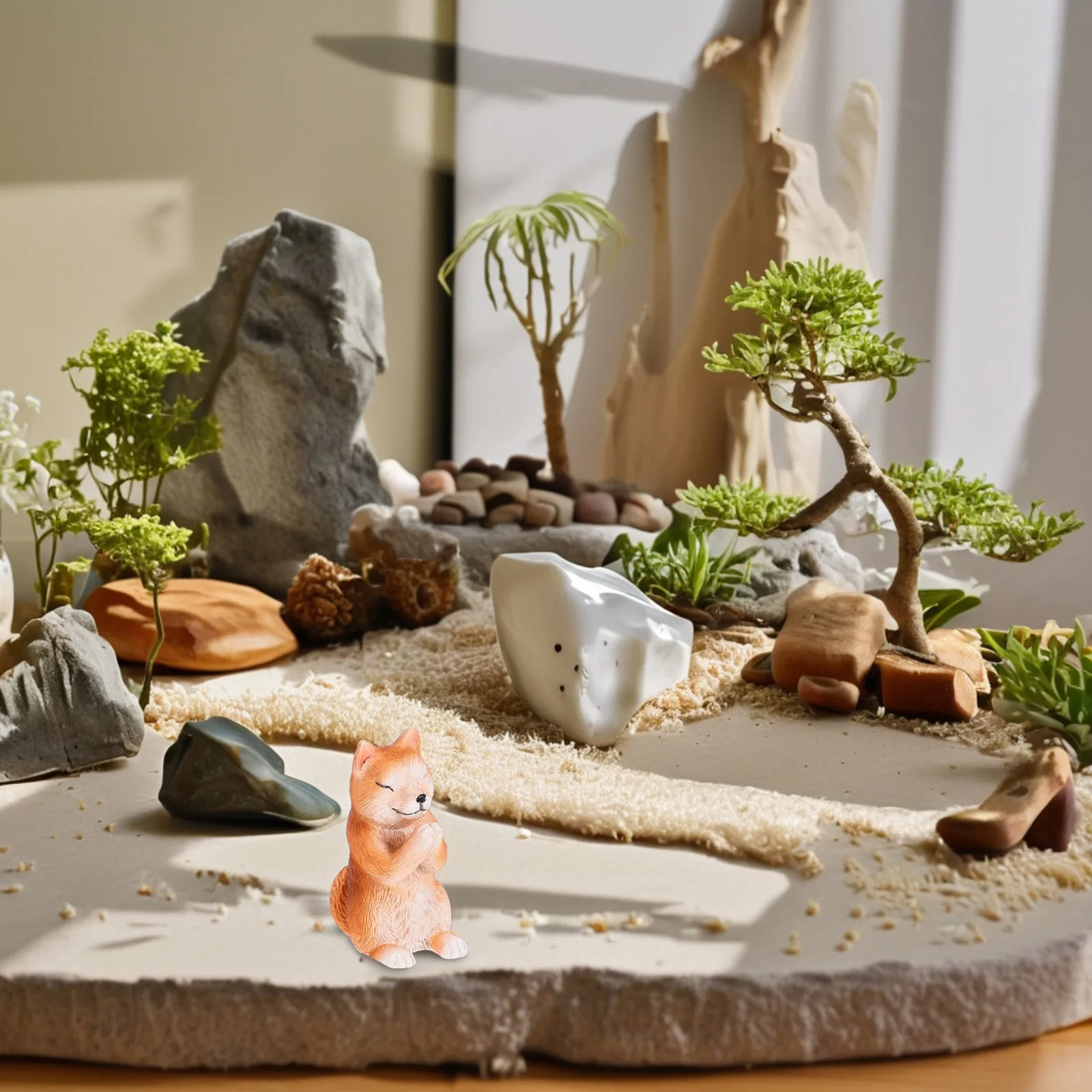 

Micro Landscape Animals Garden Statues for outside Flowerpot Resin Dollhouse Pets