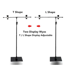 Adjustable Poster Stand Stainless Steel Display Banner Stand Holder With Clip Display Shelf Holder