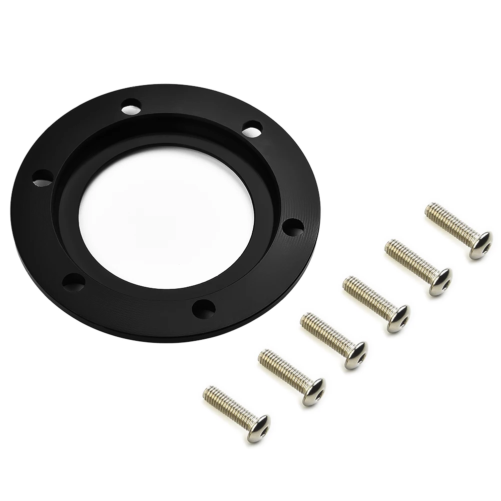 Herramienta de botón de 6 pernos para MOMO/NRG, reemplazo negro del volante del coche, 121810-01B, 84mm, accesorios de carreras, parte de anillo