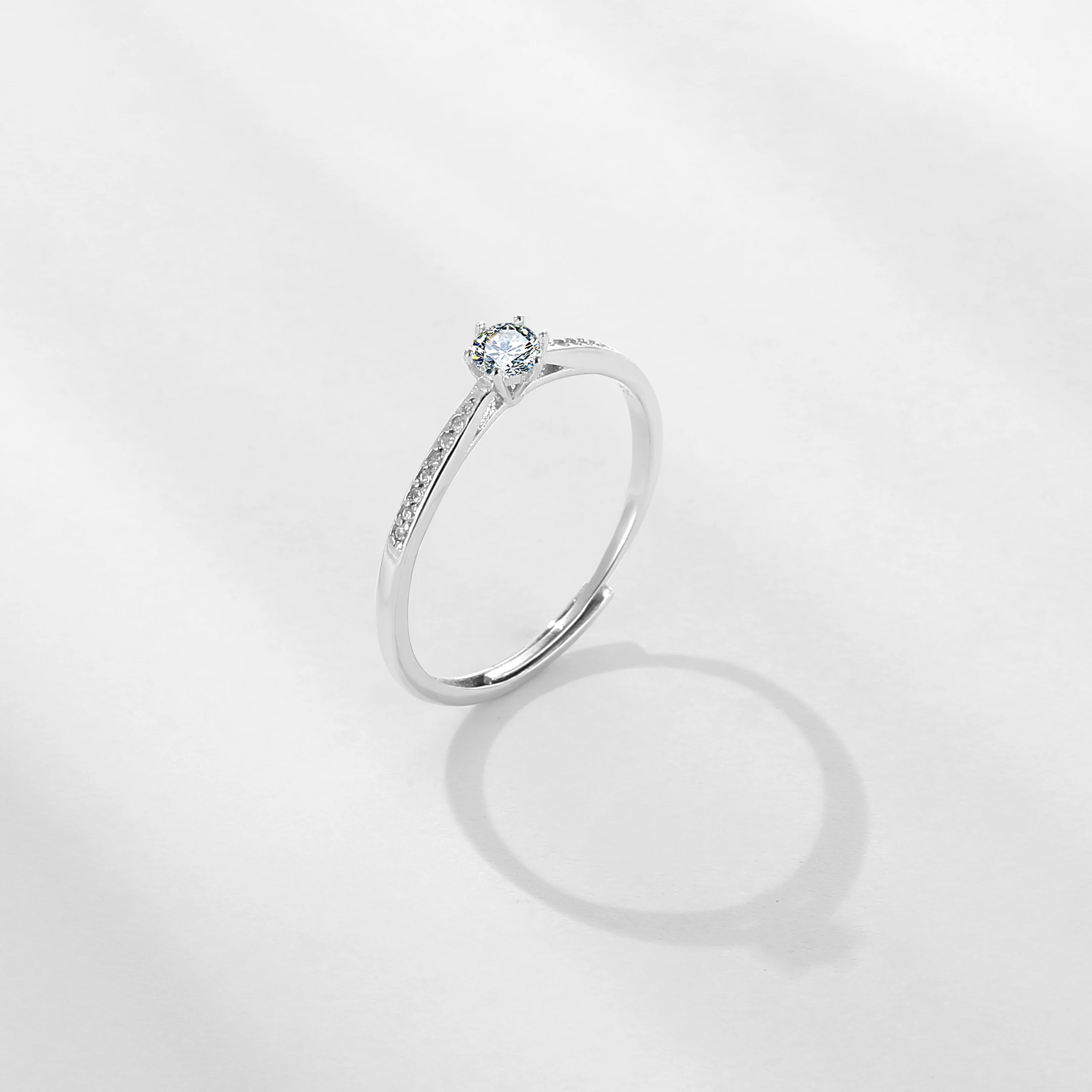 Ryju Zirkon geometrische Ringe für Frauen verstellbare 925 Sterling Silber Ring exquisite Urlaub stapelbare Schmuck Hochzeits feier Geschenk